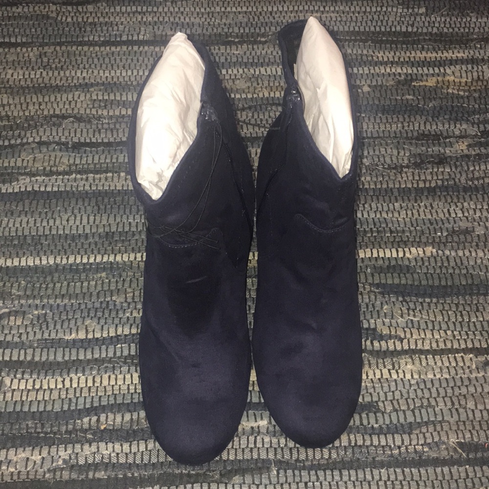 Torrid Navy Blue Sock Bootie/Heel